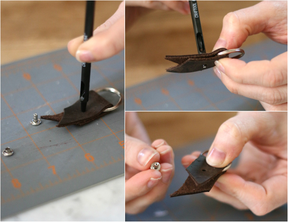 How To: Make These DIY Leather Keychain Fobs | 17 Apart